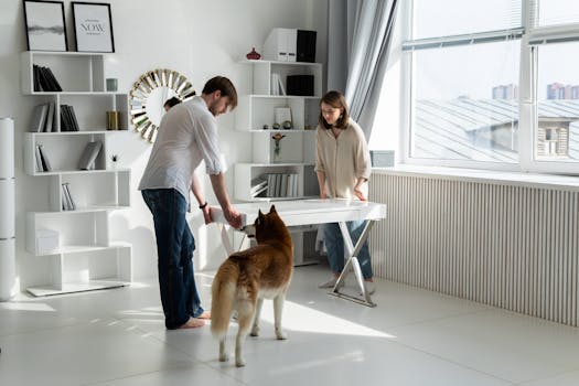 cozy training space for dogs