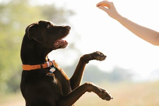 puppy training in the park